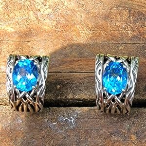 Effy gorgeous earrings sterling silver 925 and topaz earrings only